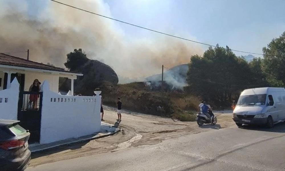 Πυρκαγιά ξέσπασε στην περιοχή Αργάσι, στη Ζάκυνθο